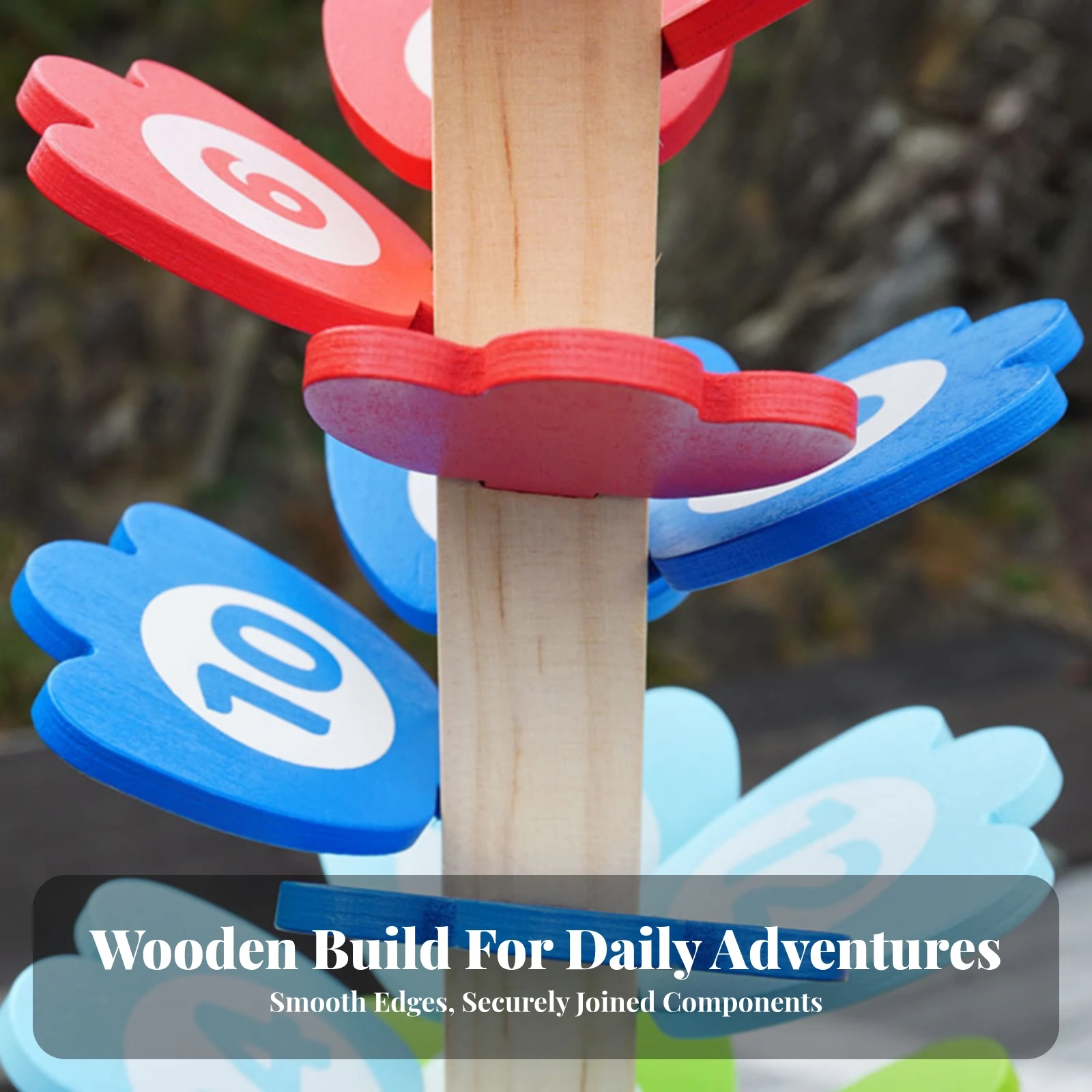 Wooden Marble Tree Toy Sturdy Musical Marble Tree Stable Screenno-Screen for Toddlers, Playroom, Classroom