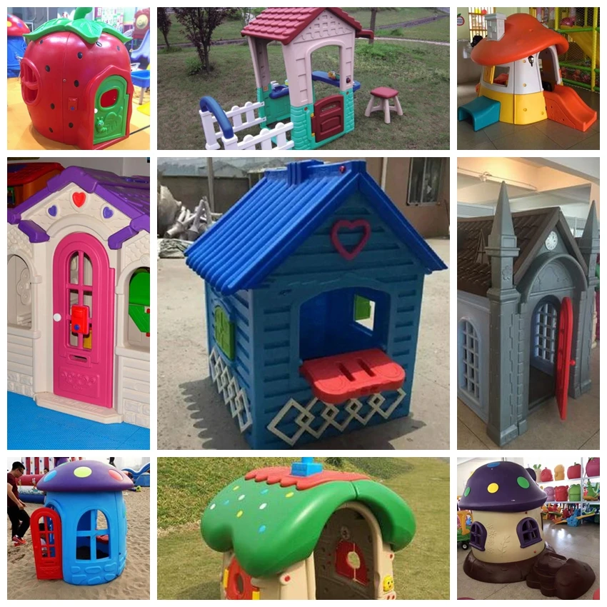 Children's outdoor toy castle game house environmental protection plastic small house kindergarten outdoor toy house