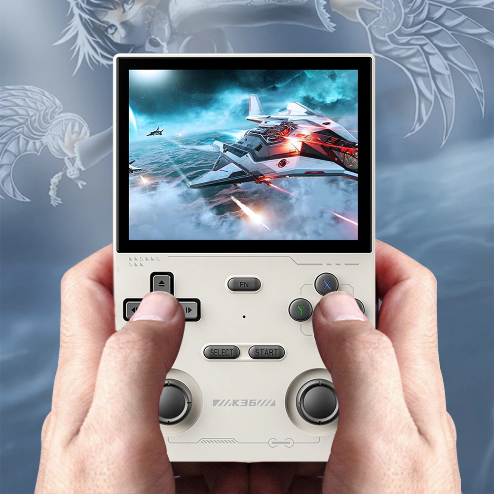 K36 ريترو وحدة تحكم ألعاب فيديو محمولة 40 + المحاكيات 3.5 بوصة IPS شاشة ألعاب الفيديو وحدة التحكم 16000 + ألعاب الفيديو بطارية 3500 مللي أمبير في الساعة