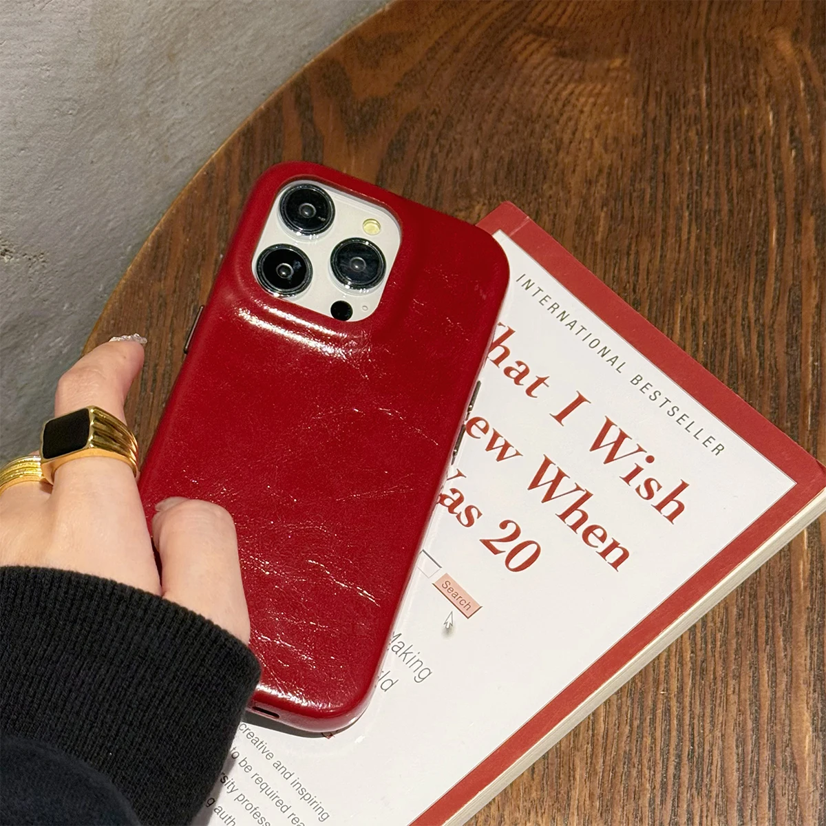 Luxury Leather Case For iPhone 15 14 13 12 11 Pro Max Retro Cowhide Pattern Metal Buttons Phone Back Cover
