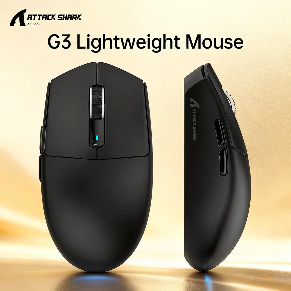 

Attack Shark G3/G3PRO Wireless Gaming Mouse PAW3311 25KDPI Tri-Mode Bluetooth Wired RGB Ultralight Large Battery Esport Mouse