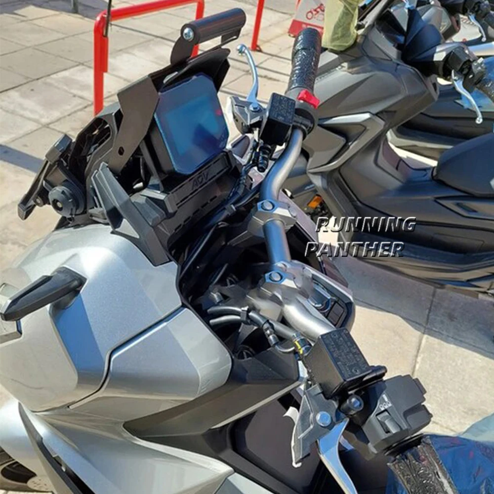 Soporte de GPS para motocicleta, accesorio para Honda ADV350 ADV 350 Adv350 adv350 2021-2023, soporte de teléfono frontal, soporte de navegación para parabrisas