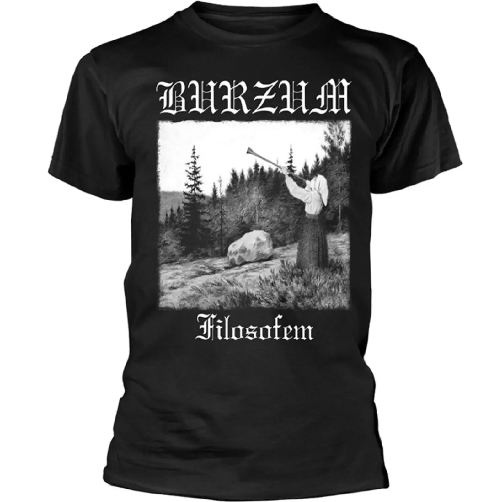 Burzum Filosofem 2018 TS vintage Washed Unisex Breathable Slightly Versatile fashion graphic Casual Soft Top For Everyday Wear