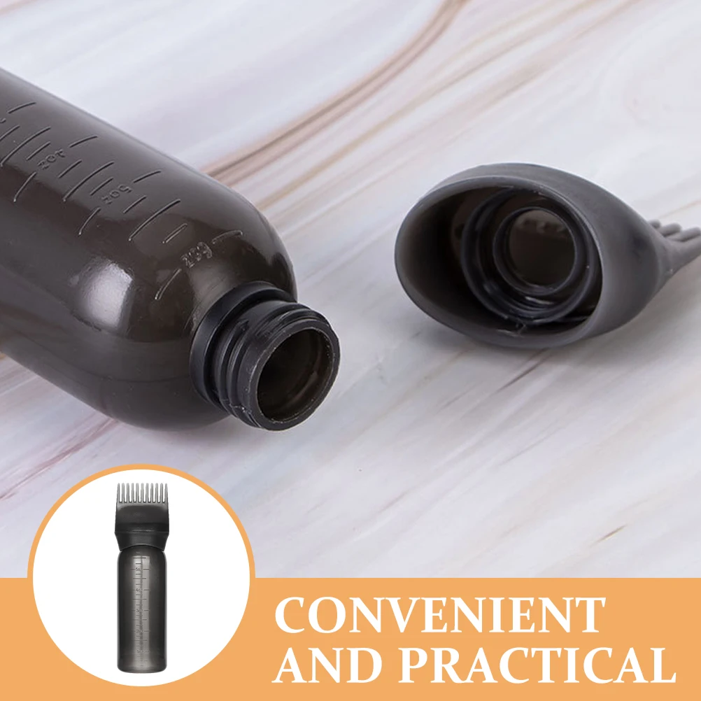 

6Pcs Graduated Root Comb Applicator Bottle Hair Dye Bottle with Measurement Markings for Precise Scalp Application