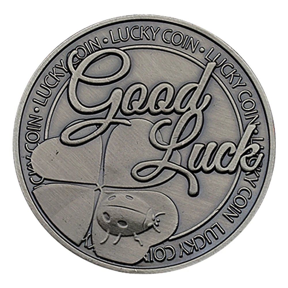 Good Luck Challenge Coin Retro Metal Lucky Coin Commemorative Collectibles Holiday Gift