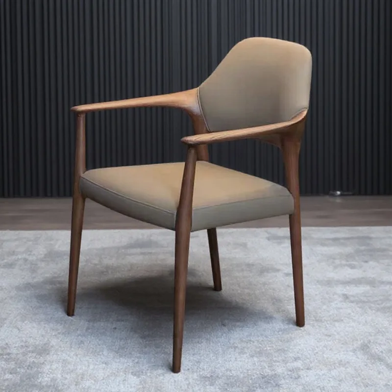 

Nordic Make Up Bar Chairs Wood Modern Leather Restaurant Bar Chairs Living Room Aesthetic Sillas Para Comedor Home Furniture