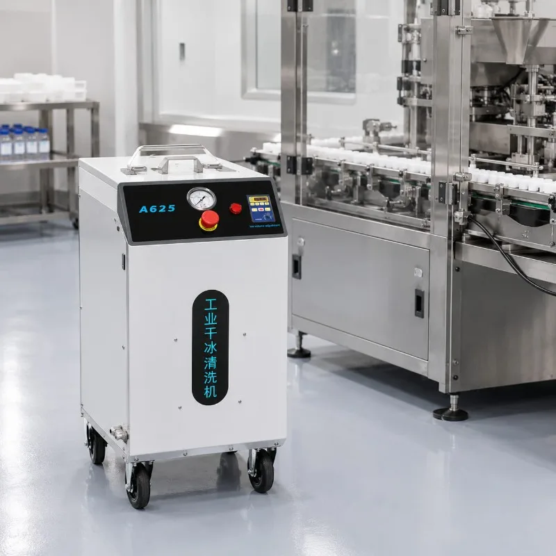 Portable Dry Ice Blast Machine Cleaner Customized for Engine Mold Paint Rust Metal Surface Cleaning