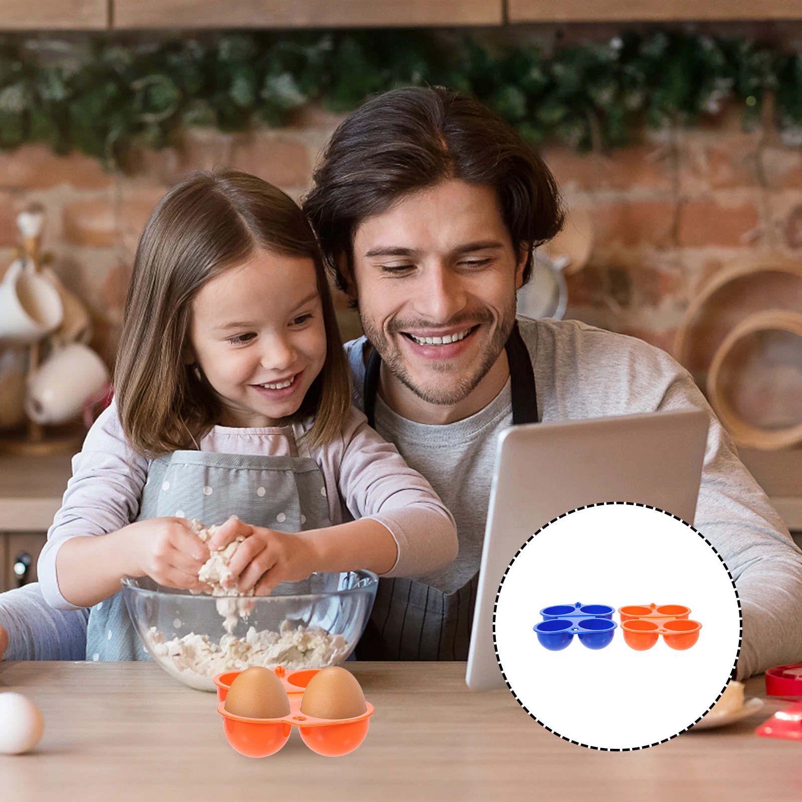 

2Pcs Outdoor Egg Carrier Sturdy Construction Simple Design Suitable Bbq Fishing Trip Picnic Camping Activities