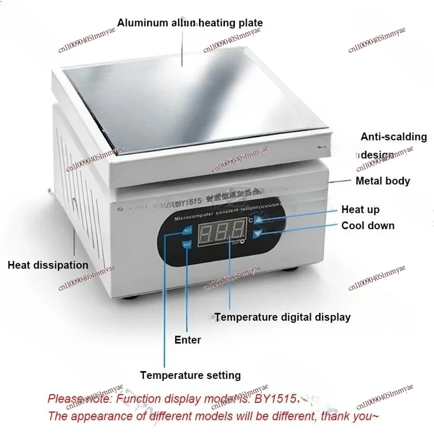 200*200 مللي متر محطة التدفئة الرقمية منصة التسخين الإلكترونية لوح تسخين صيانة محطة التدفئة لإصلاح شاشة PCB LCD