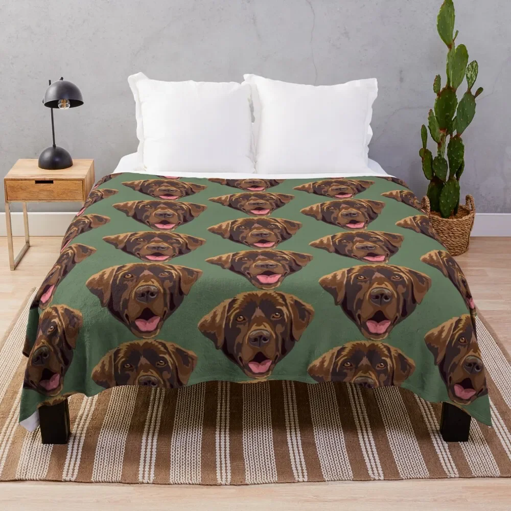 

Chocolate Labrador Throw Blanket Thermal Tourist fluffy Polar Blankets