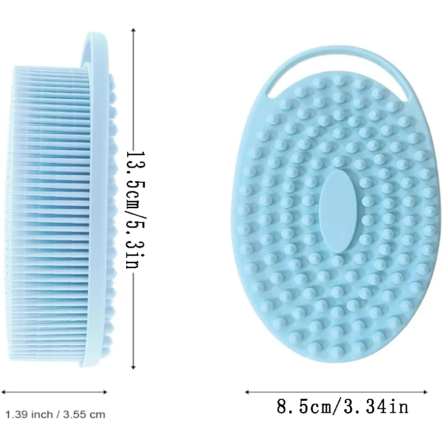 1/2PCS Silicone Shower Brush Hooked Double Side Scrubbing Massage Brush Bath Brush Children Sensory Tactile Brush