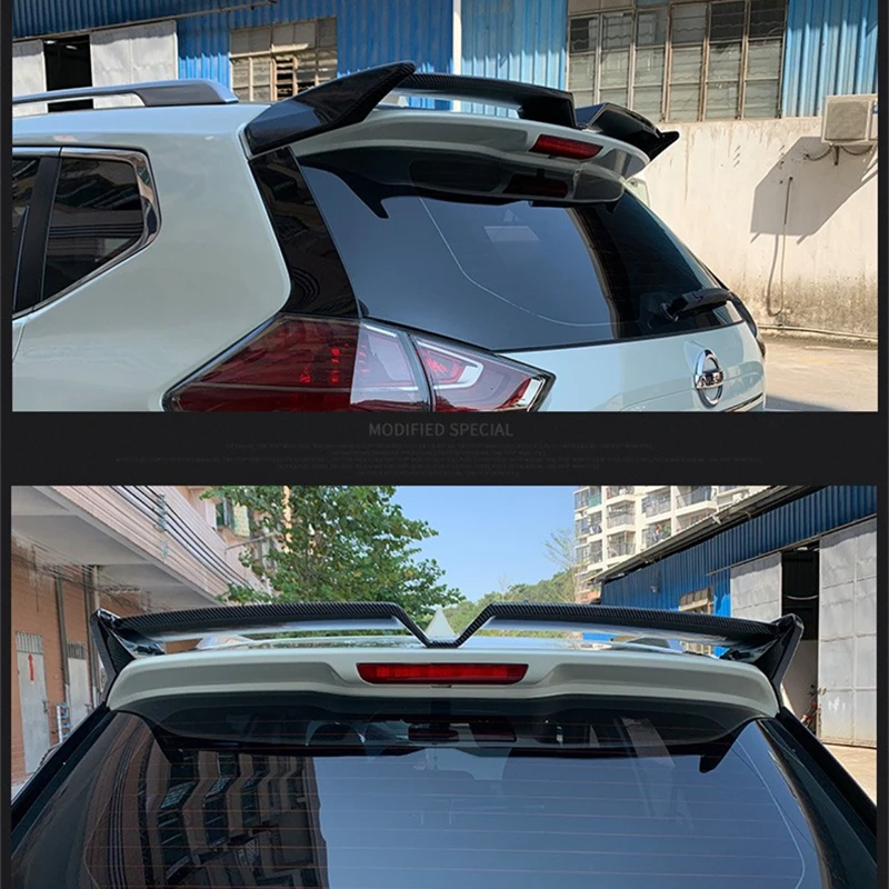 For Nissan X-Trail Rogue T32 Roof Spoiler 2014 - 2021 FRP / Carbon Fiber Material Car Rear Trunk Wing Accessories Body Kit