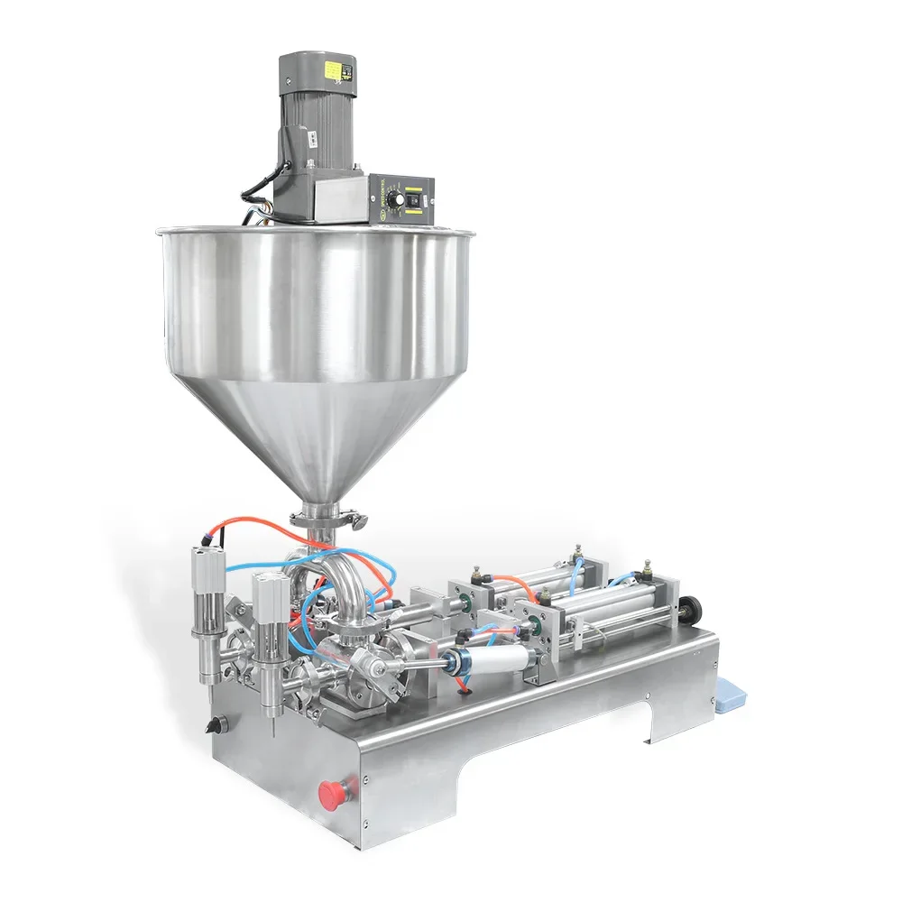 Horizontal Pneumatic Paste Filling Machine Stirring Granules Mung Bean Paste Chili Sauce Chia Seeds