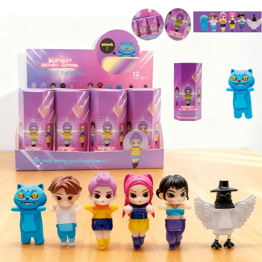 

KPop Demon Hunters слепая коробка аниме фигурка мини-игрушки HUNTR/X ‌ Сюрприз Mystery Box Коллекционная кукла Модель украшения стола Подарок