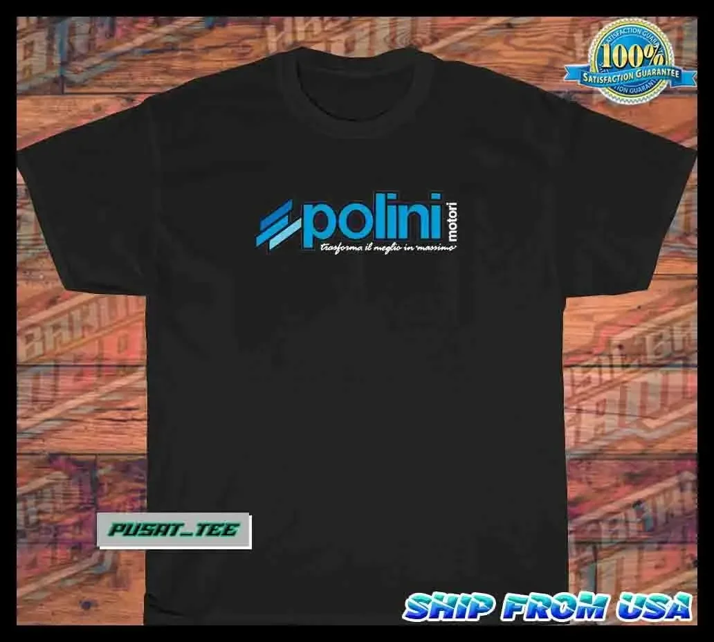 New Item POLINI Italy American Funny Logo Men's T-Shirt Size S-5XL