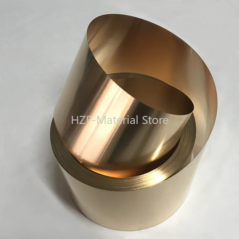 C5191 C5210 Phosphorous Copper Strip Width 5/10/20/30/40/50/100/200mm Tin Phosphor Bronze Spring Elastic Copper Foil Sheet