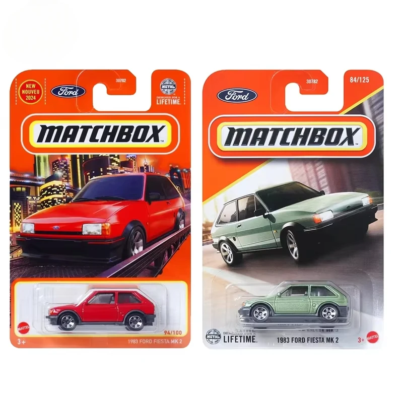 Original Mattel Matchbox Car 1/64 Metal Diecast 1983 Ford Fiesta Mk2 Simulated Vehicle Model Toys for Boys Collection Gift