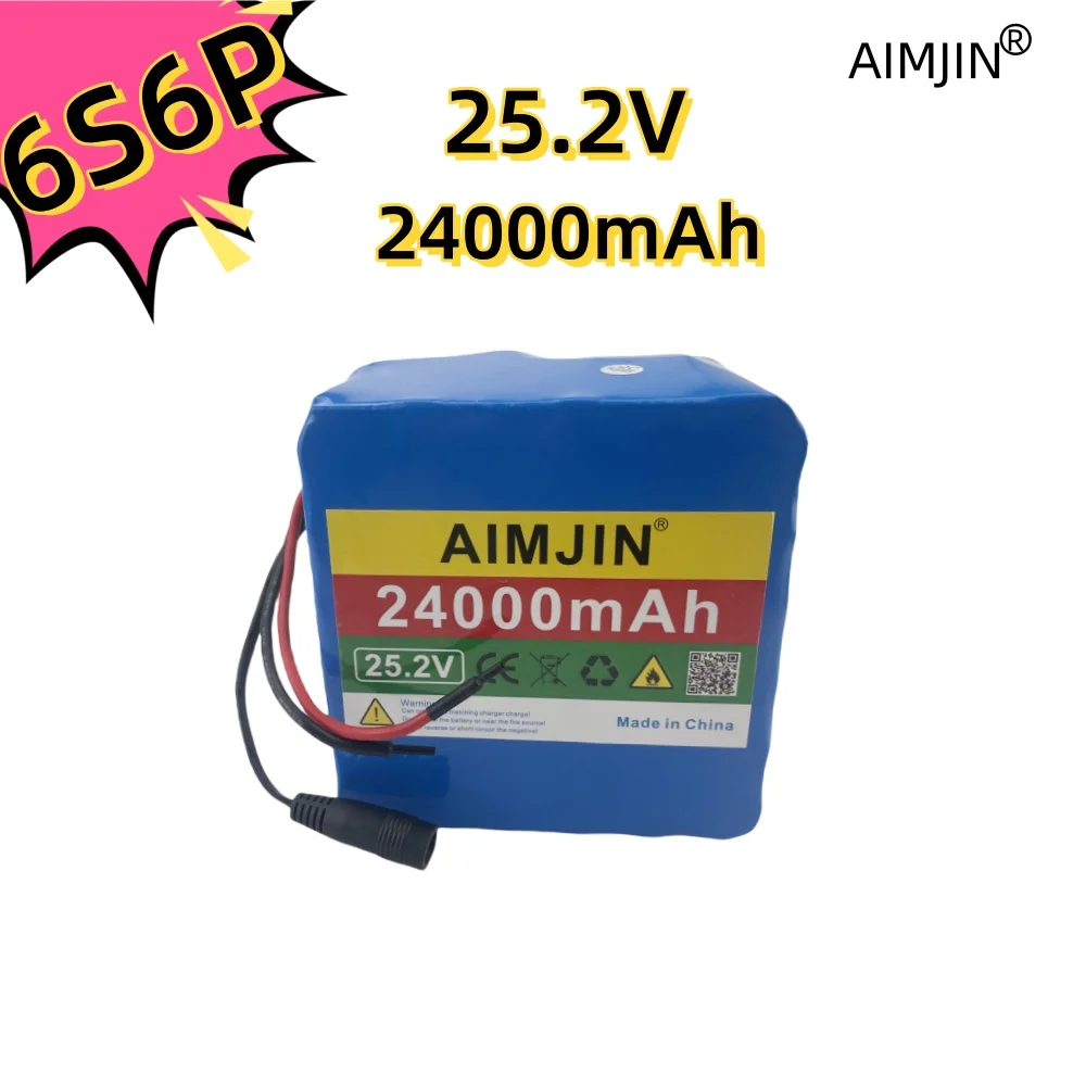 6S6P 25.2V 24000mAh 18650Batterie au lithium véhicule électrique pour enfants adaptée à divers appareils électroniques, BMS