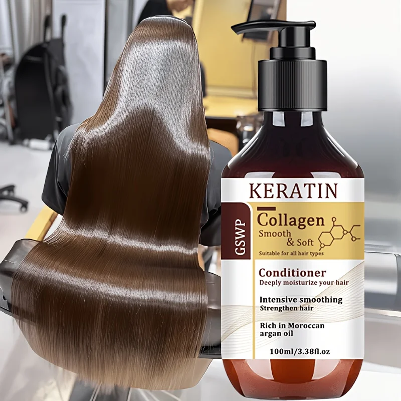 Acondicionador Hidratante con Keratina GSWP, cuida y humecta profundamente el cabello, tiene un efecto significativo de control de grasa. 100/200ml