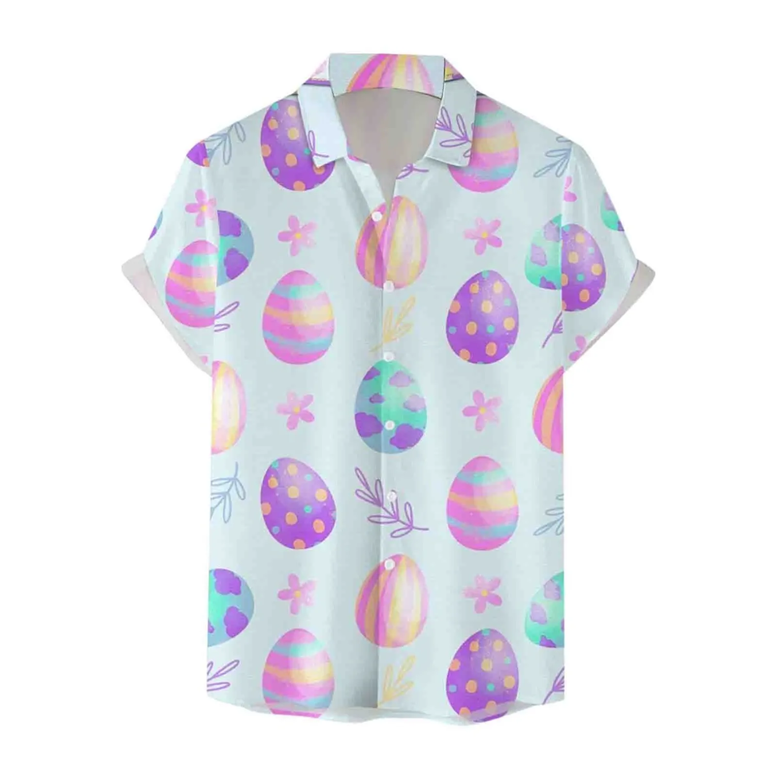 

Mens Fashion Eggs Printing Men Easter Spring Shirt Short Sleeve Funny Man Sunday Shirt Tops Holiday Summer Clothing Salubong