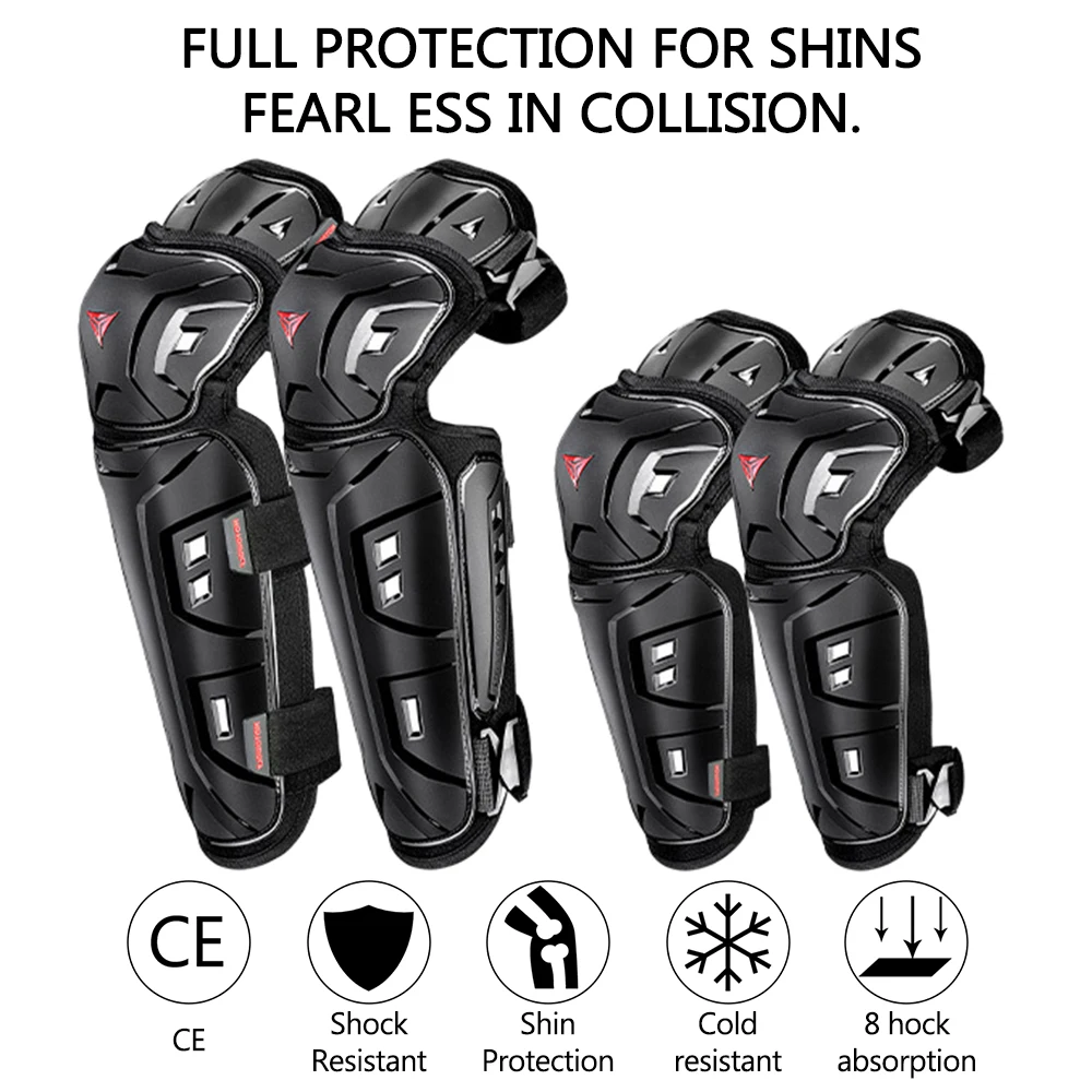 Riding Protective Gears Knee Elbow Protective Pads Outdoor Sport Equipment 4Pcs/set Motorcycle Motocross Skating Protectors