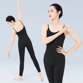 Ballet Jumpsuit Hoge Elastische Hemdje Ballet Maillots Vrouwen Ballet Bodysuit Gymnastiek Turnpakje Strakke Jumpsuit