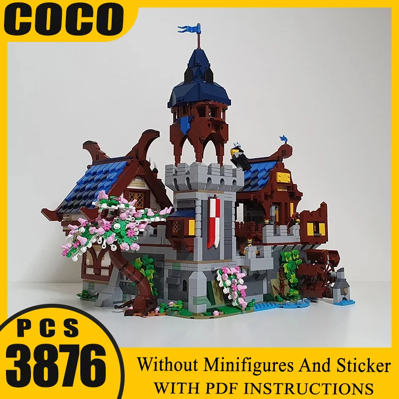 

Средневековый замок Moc, строительные блоки, фортец соколинеров, модель, технология, кирпич, сделай сам, черные соколы, игрушка для праздничных подарков