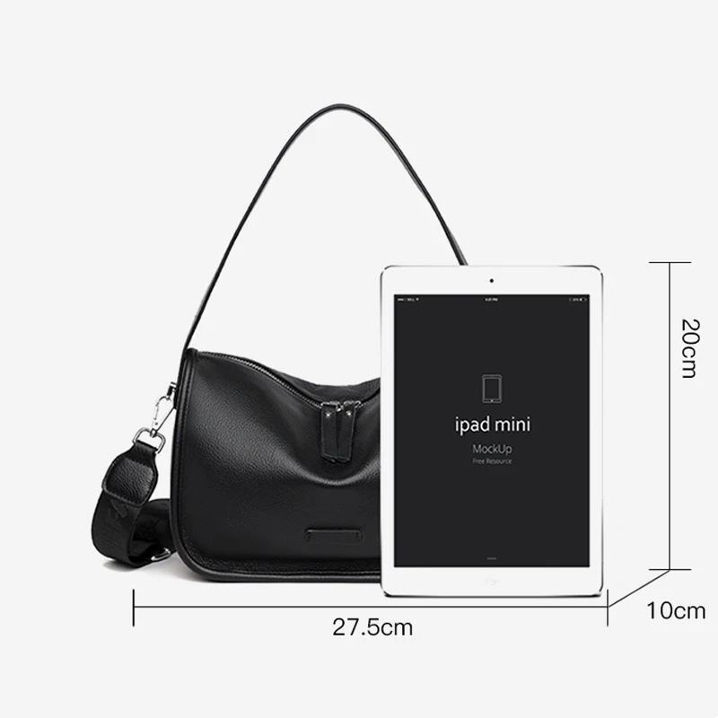 2022 New Simple Messenger Bags For Ladies Handbags High Capacity Fashion Women Crossbody Bags Genuine Leather Shoulder Bag