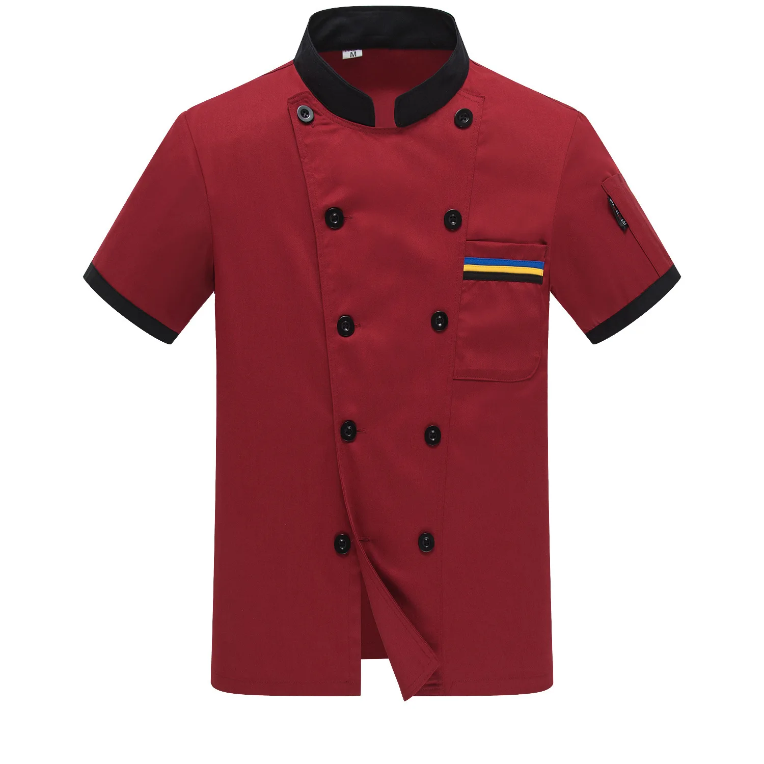 Chef Jacket Uniform Short Sleeve Chef Jacket for Food Service Industry Restaurant Chef Coat