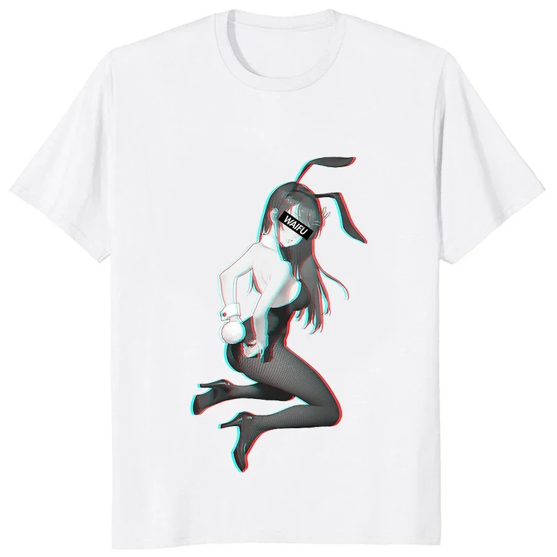 Bunny Girl Cosplay Sakurajima Mai T-shirt Japan Anime Rascal Does Not Dream of Bunny Girl Senpai Tees Casual Acg Otaku Clothing