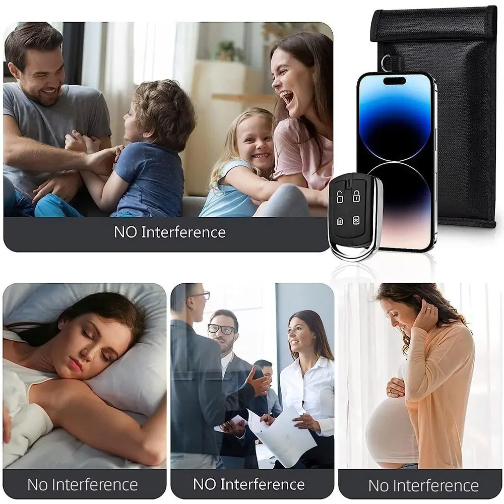 Waterproof Car Key Signal Shielding Bag Fireproof Remote Contro Shielding Signal Blocker Phone Case Anti-tracking