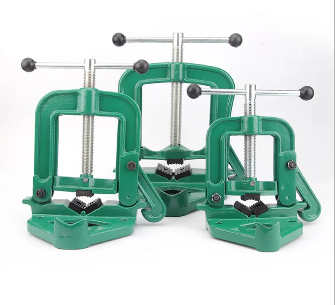 

Adjustable Bench Screw Precision Hinged Pipe Vise Clamp Hand Tools 4# for Heavy Duty Pipe Clamping