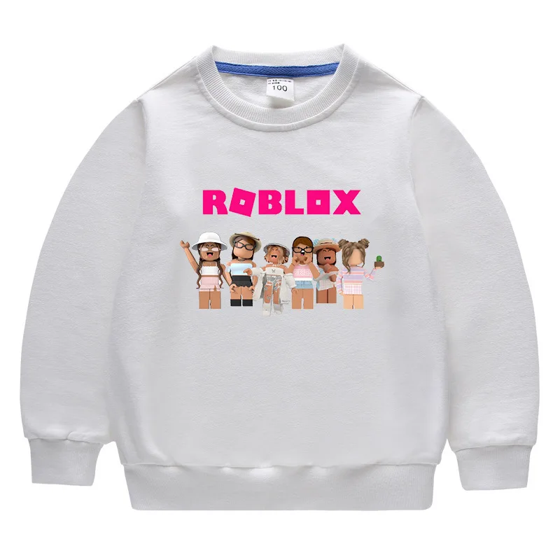 

New ROBLOX Spring Autumn New Small and Medium Child Clothing Round Neck Hoodie Child Long Sleeve Cotton Baby Top for Men Women
