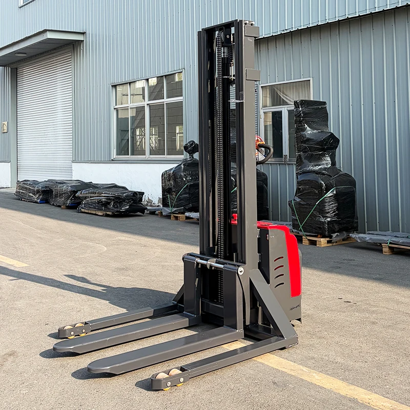 YG High Rack Stand-on Electric Stacker 2 Ton 5m Lift Heavy Duty Stable Lifting Warehouse Material Handling Equipment