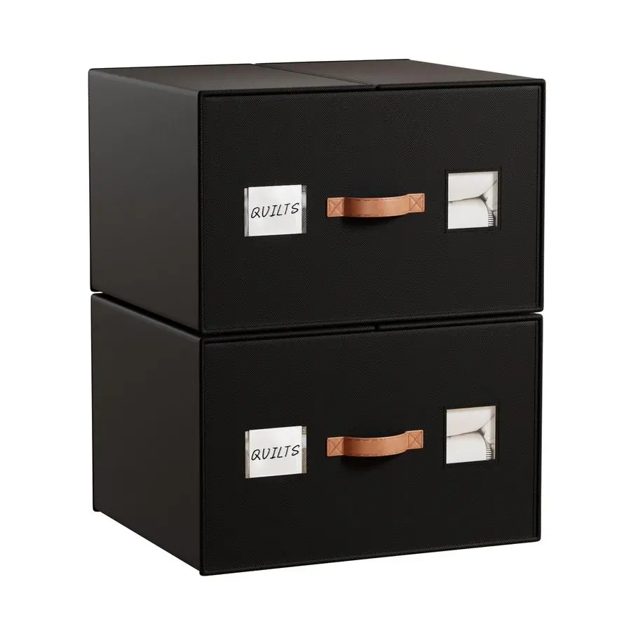 

Pack Large blanket Storage Organizers, 70L black comforter storage bags with Reinforced Walls Foldable 21x18x11 SpaceSaving Desi