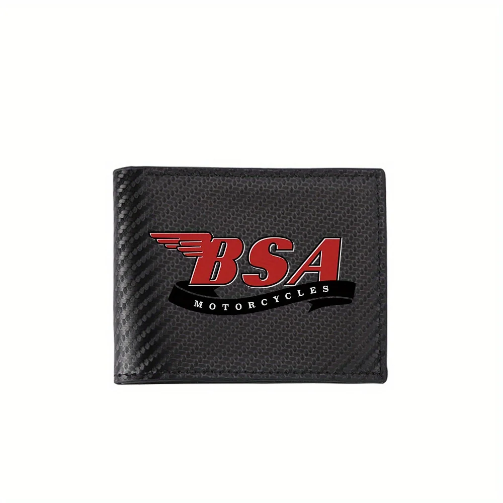 Red logo wing motorcycle text Men's Wallets Simple Business Modern Stylish Printing Design Gifts For Father Boyfriend Christmas