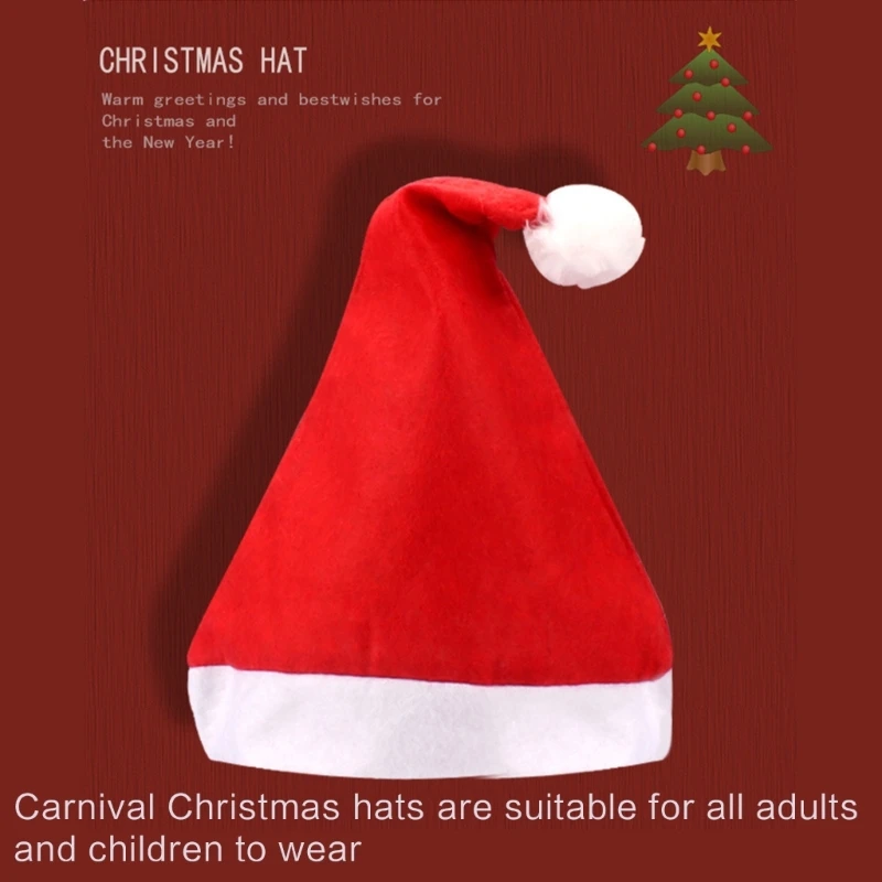 Kerstfeesthoed Bobble Kerstmuts Feesthuisdecoratie Kerstmankostuum Dropsale