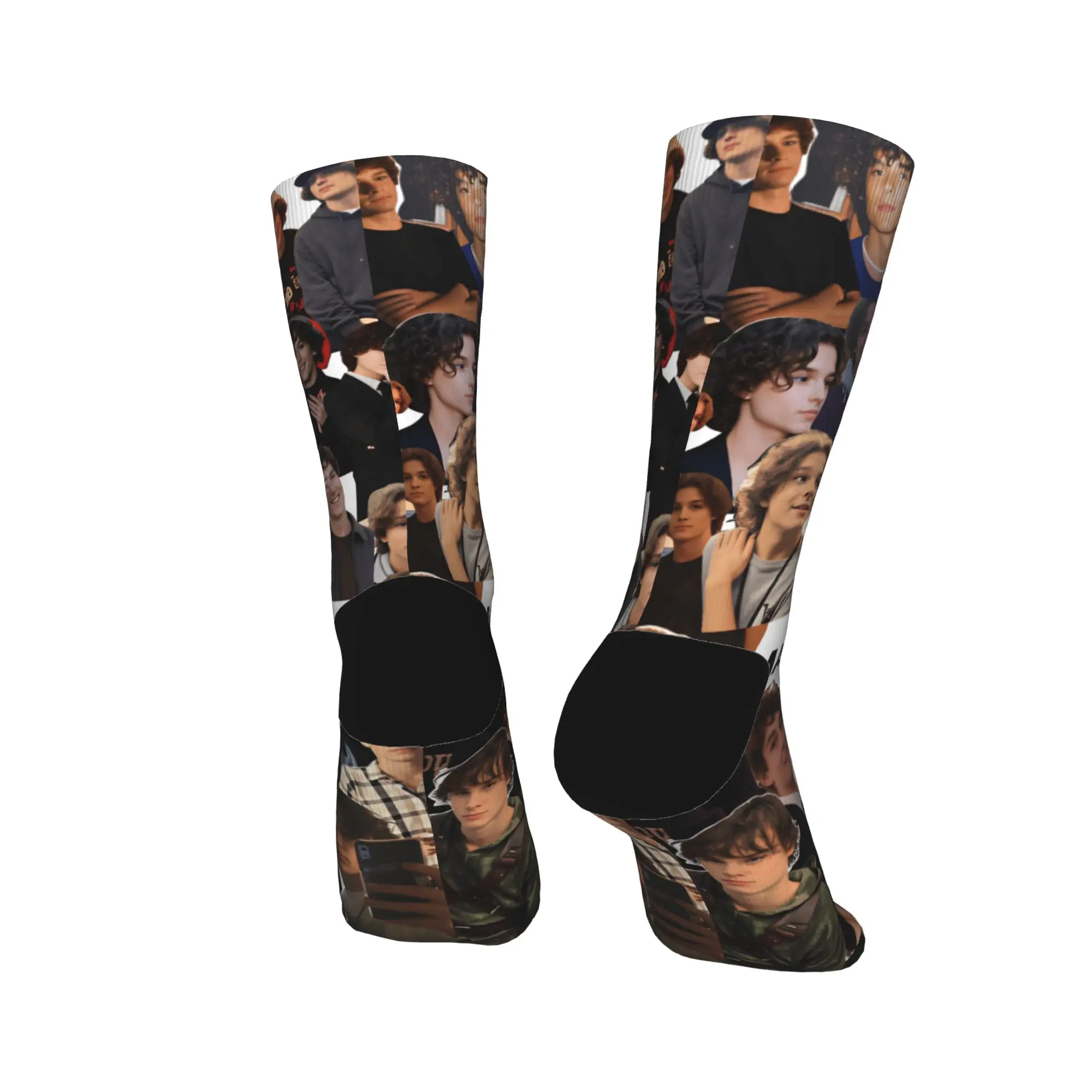 Ator Mason Thames Meias Casuais Casal Meias Macias Respiráveis Inverno Correndo Gráfico Meias Antiderrapantes Presente de Aniversário