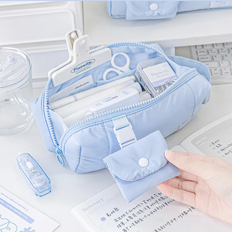 Removable mother and son pen bag with soft cotton filling and large capacity classified storage