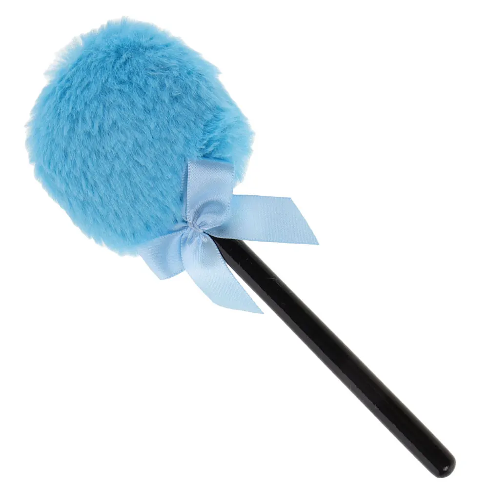 فرشاة بودرة ناعمة بمقبض طويل بتصميم المصاصة مثالية لتطبيق البودرة السائبة على الوجه والجسم سهلة الإمساك بتصميم الفراشة