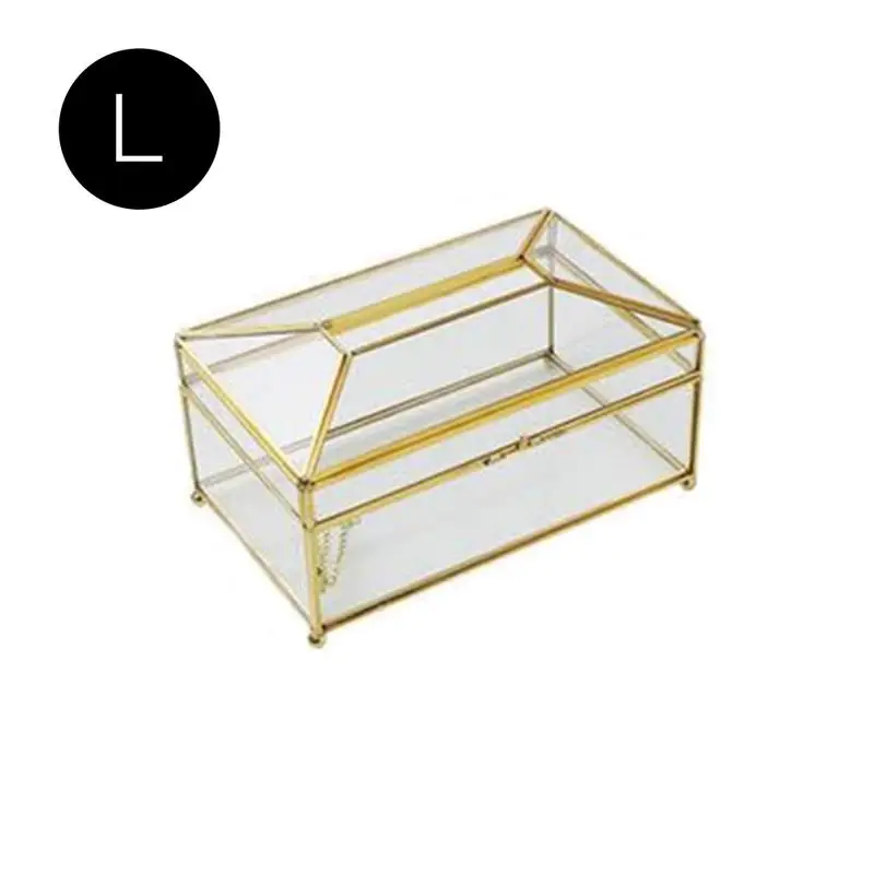 European Creative Luxury Glass Tissue Box For Bathroomn Hotel And Living Room Decor Napkin Paper Storage Box Tea Table Decor