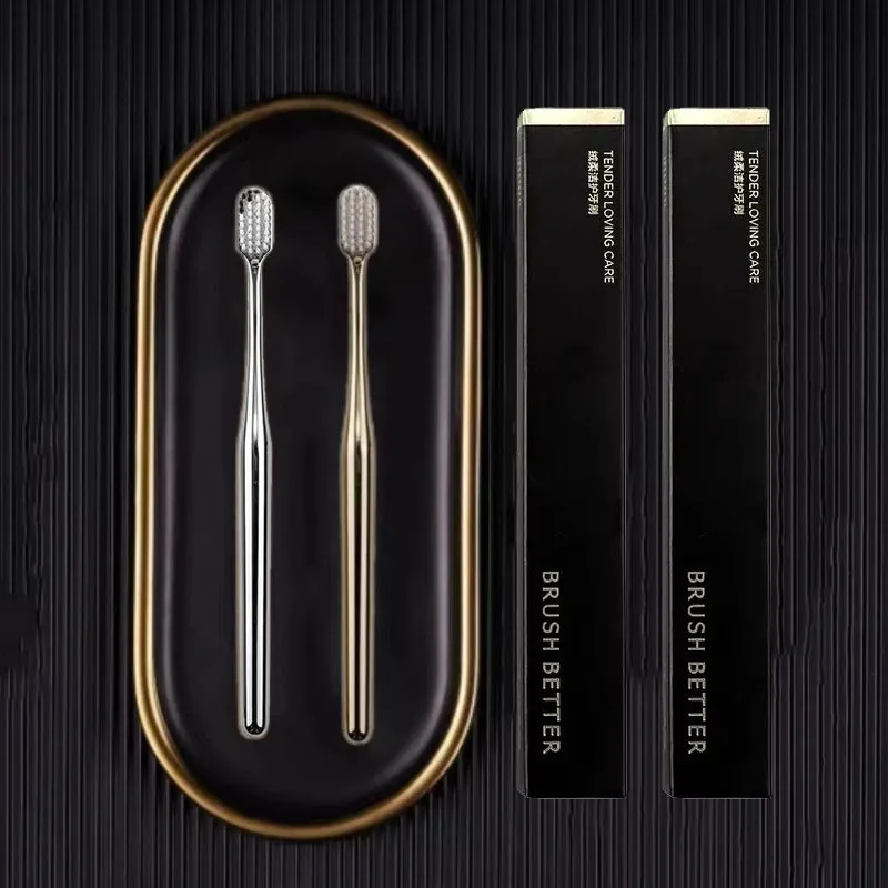 1/4/8 Uds. Cepillo de dientes Manual de cerdas suaves para adultos de lujo avanzado goma sensible limpieza profunda cuidado bucal familiar viaje portátil