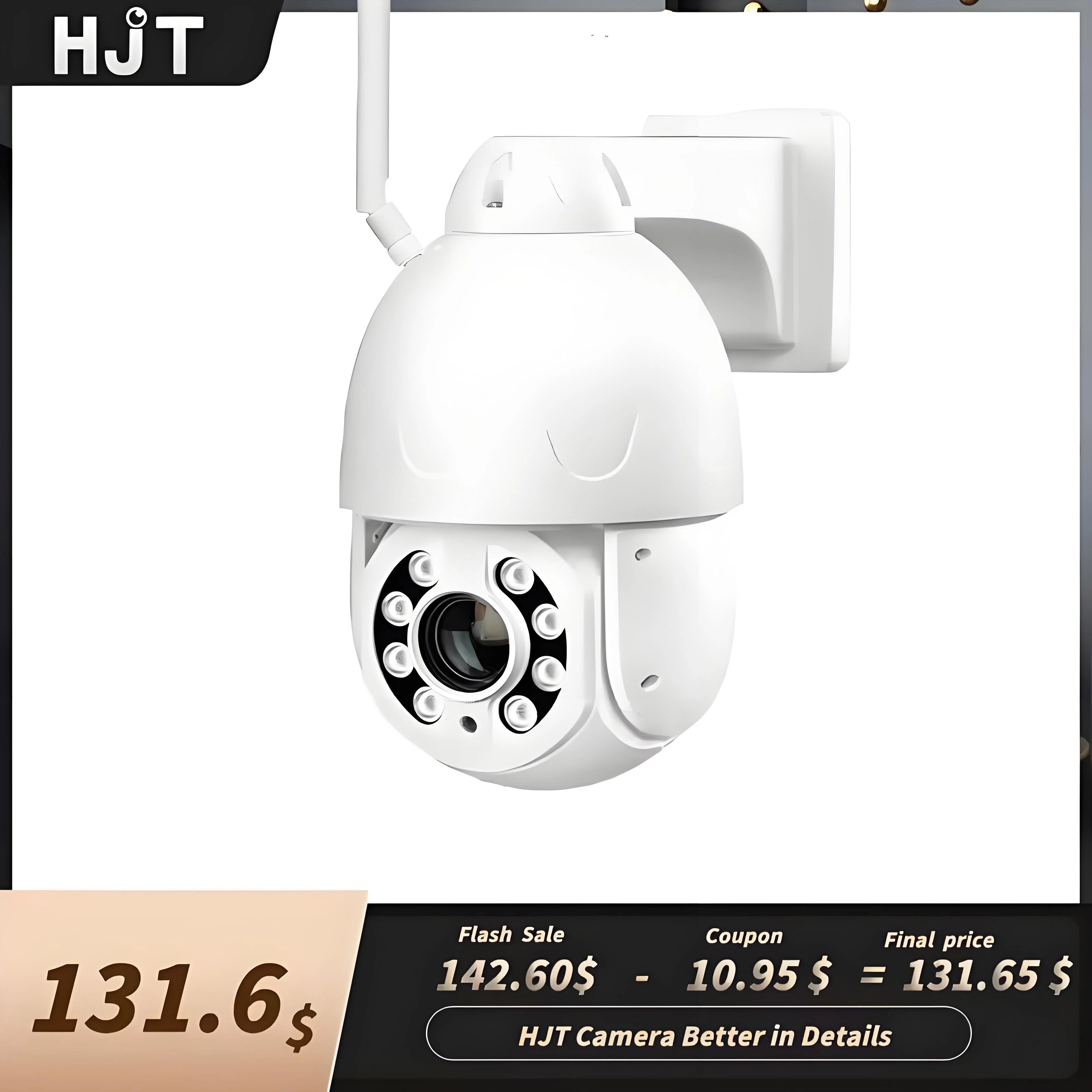 

HJT 5MP/8MP 4G IP камера PTZ Pan/Tilt 4K 30X Optical Zoom Human/Car/Pet Detection Color Night Vision 2-way Audio Security