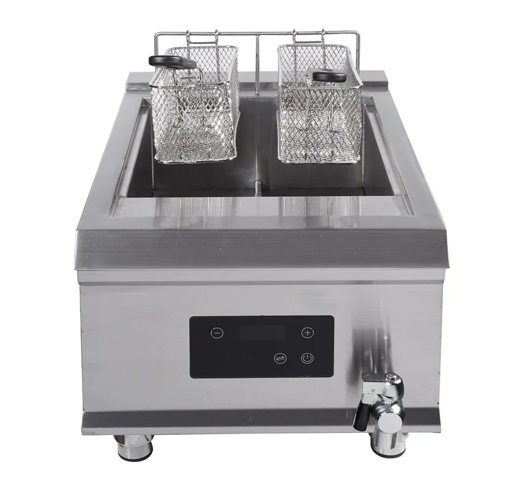 FryerTop Quality Best Industrial Commercial Kitchen Equipment Table Top Electric Induction Electric Deep Fryers 5000W