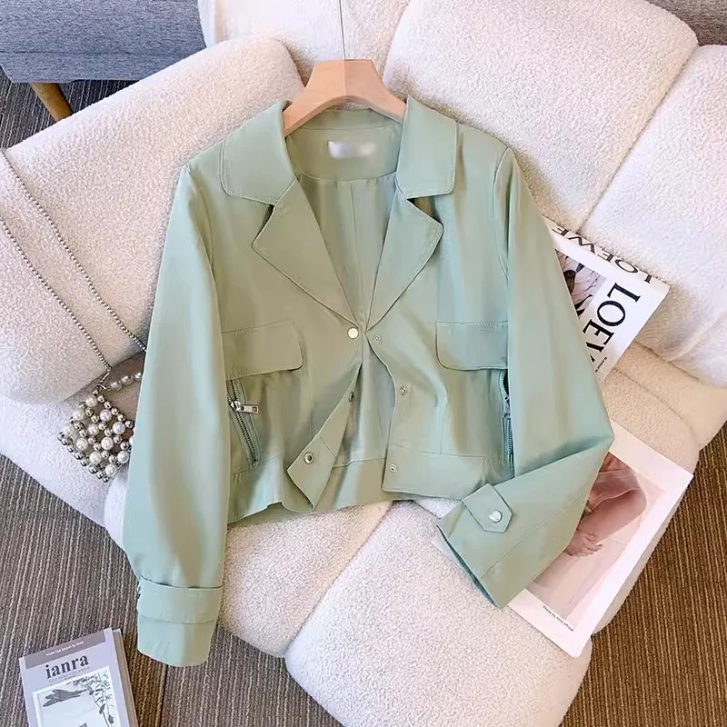 Short Suit Coat for Women in Spring Autumn 2024 High-end Feeling Slim fit Versatile Jacket Fashionable Temperament Slimming Top