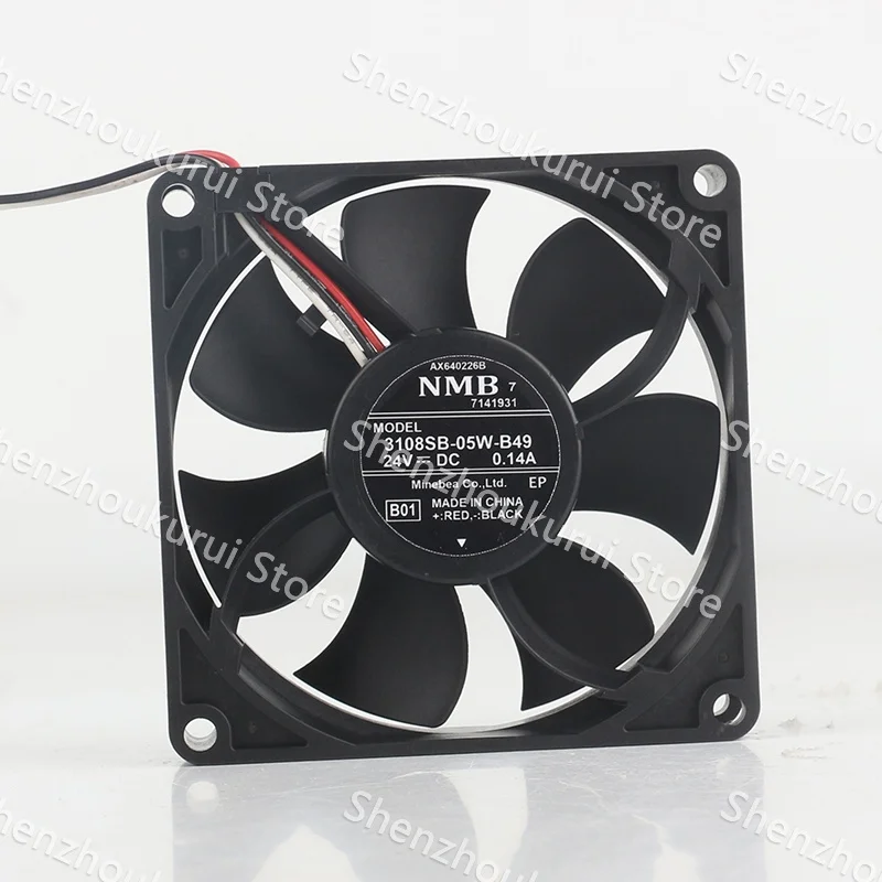 New original NMB 8020 DC24V 0.14A AC EC 8CM printing copier inverter 80X80X20MM Three wire cooling fan 3108SB-05W-B49