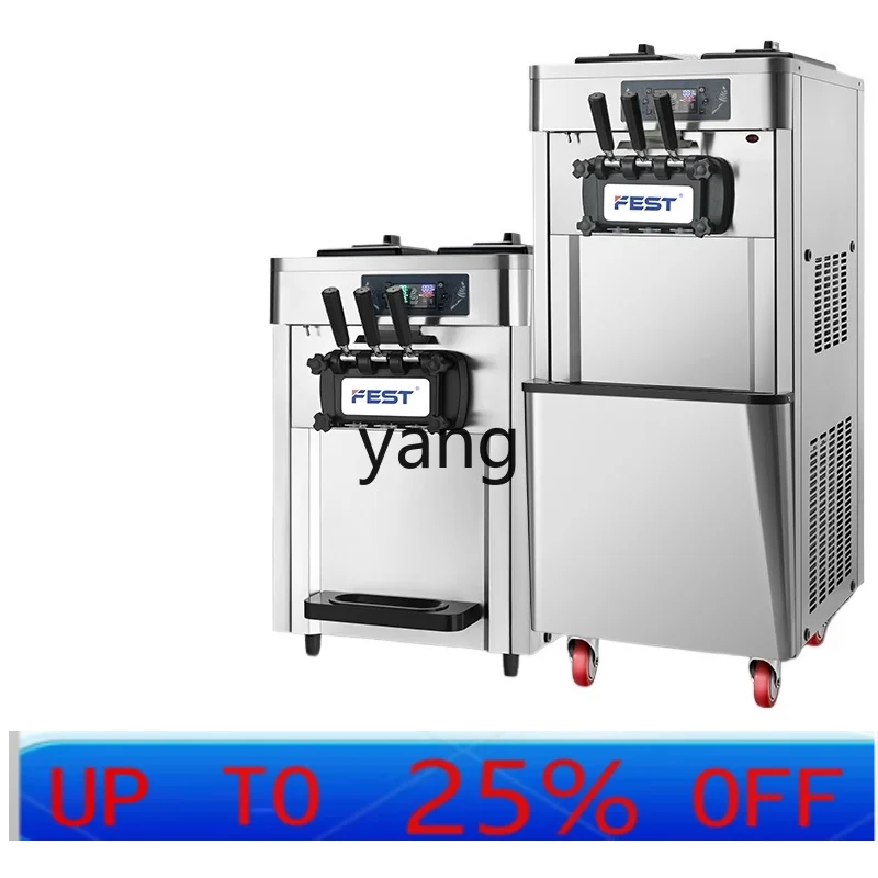 LTT three-color commercial automatic ice cream cone sundae desktop three-head soft ice cream machine