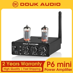 Douk Audio Mini Vacuum Tube Preamp HiFi Bluetooth 5.0 Stereo Audio Pre-amplifier USB Player with Treble Bass Control
