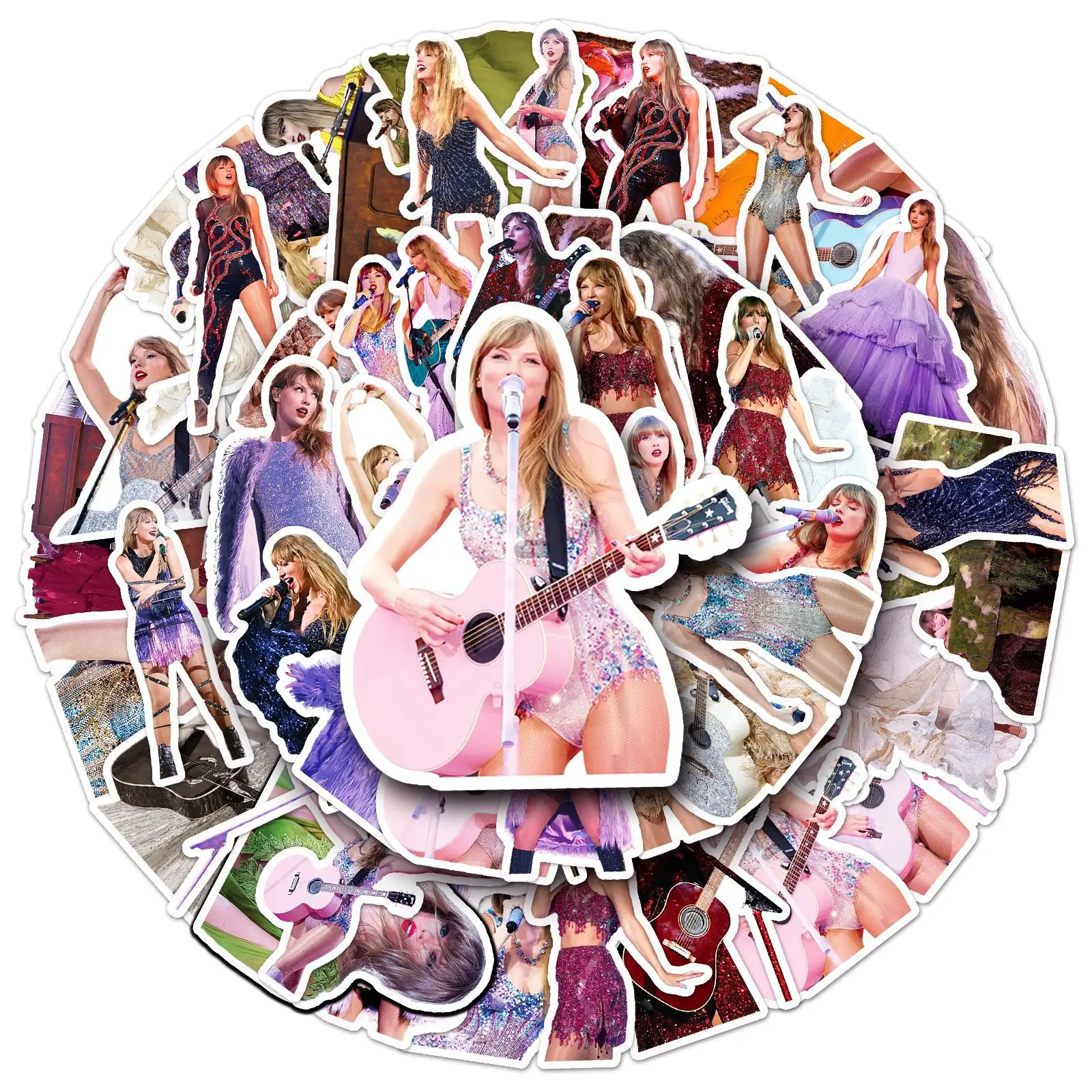 10/52PCS Concert Graffiti Stickers Taylor Decoration Singer Decals Music Toys Fans Gift Fridge Laptop Guitar Car Bike Skateboard