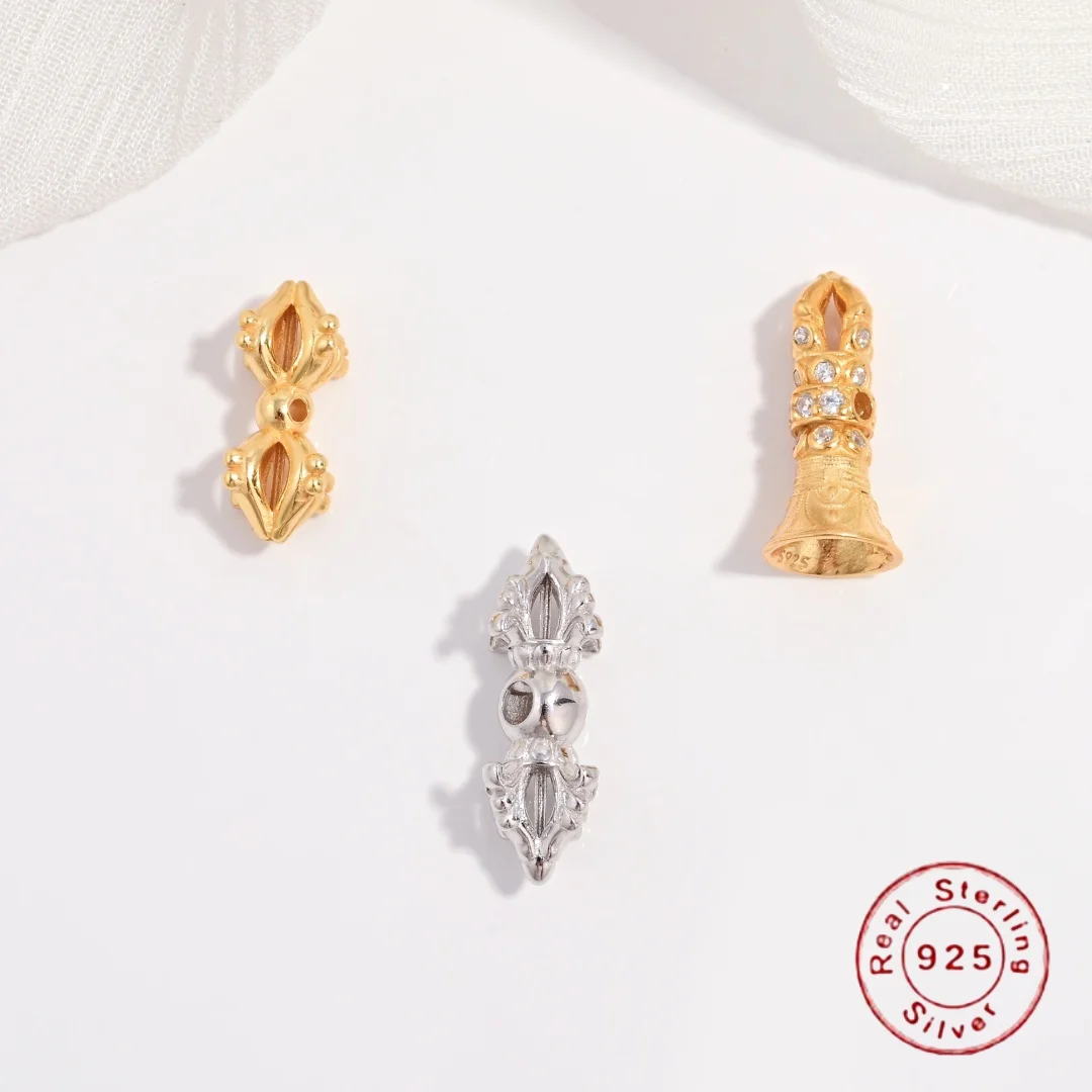 

Винтажные цилиндрические бусины-разделители из стерлингового серебра S925 – фурнитура для изготовления браслетов и ожерелий своими руками SZ222